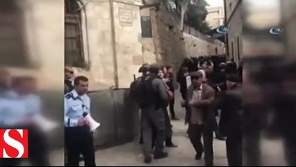 Cumhurbaşkanı Erdoğan'ın fotoğrafına İsrail polisi tahammül edemedi