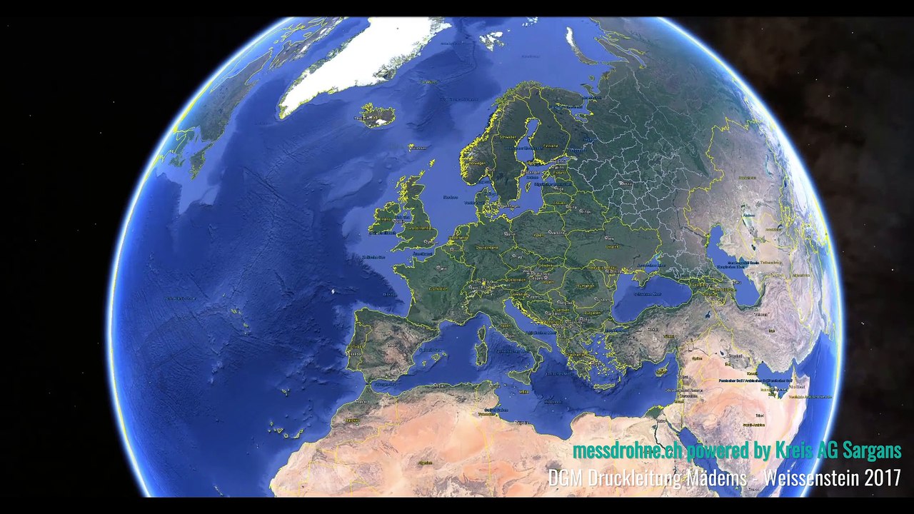 DGM Druckleitung Mädems - Weissenstein aus Drohnenvermessung