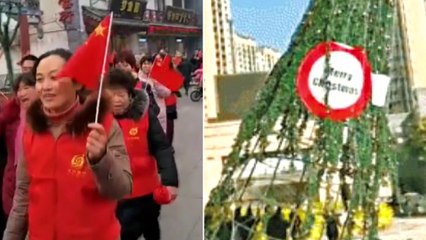 대형 트리 쓰러뜨린 중국의 '성탄절 보이콧' / YTN