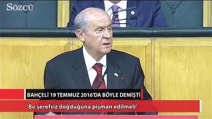Bugün KHK'yı savunan Bahçeli, daha önce böyle demişti!