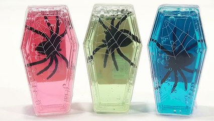 Coffin Slime With Spider! Pink, Green & Blue