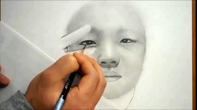 인물드로잉(조카 이찬석그리기) - Drawing a realistic portrait with pencil / Speed drawing