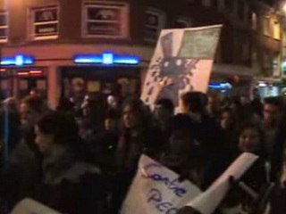 Manifestation des étudiants à Amiens