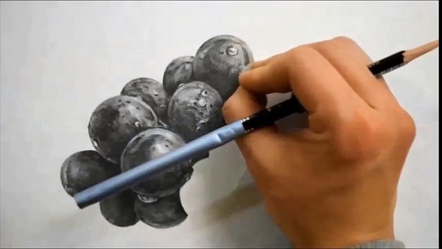 연필그림(Pencil drawing) - 포도(Grape)그리기