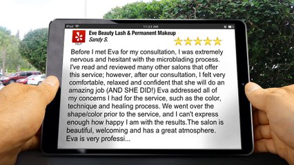 Eve Beauty Peabody Excellent 5 Star Review by Sandy S.