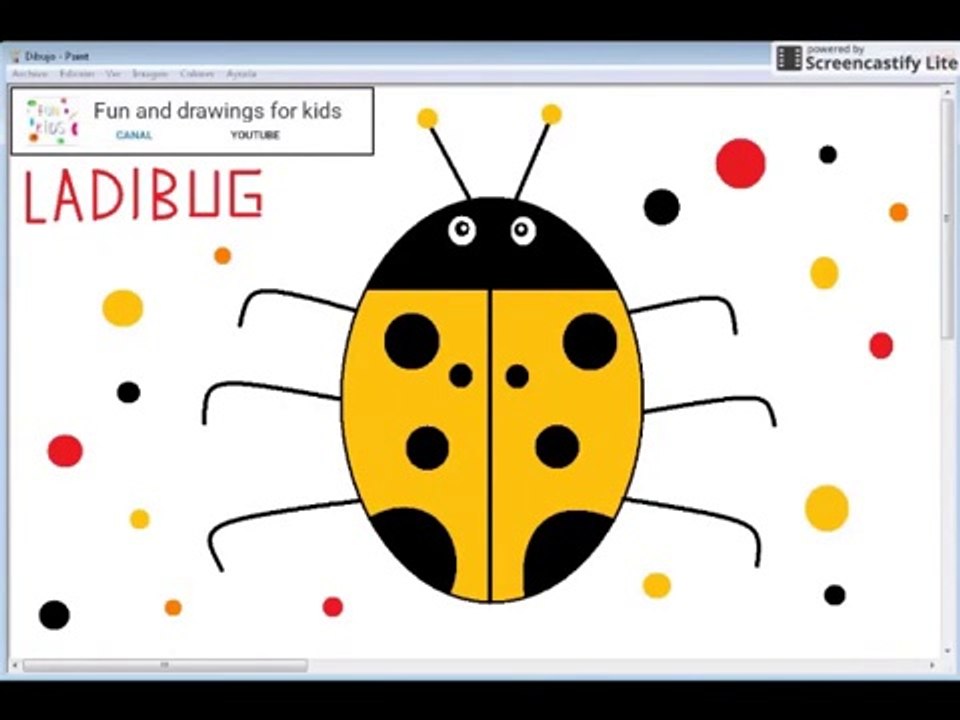 How to draw a easy ladybug for preschoolers - Nursery rhymes