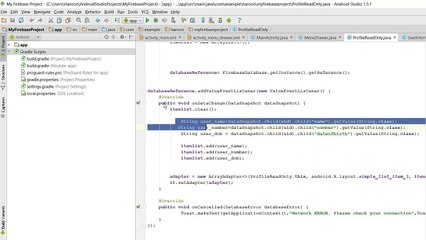 Retrieve specific data using Firebase Database in Android Studio Tutorial Part 4