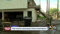 Phoenix apartment fire displaces several families