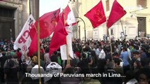 Thousands protest pardon of Peru's ailing ex-president Fujimori