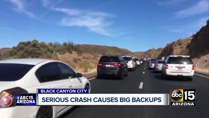 Serious crash caused major backups on I-17 near Black Canyon