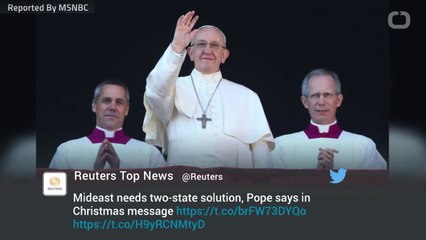 Pope Calls For Mideast Peace During Christmas Address