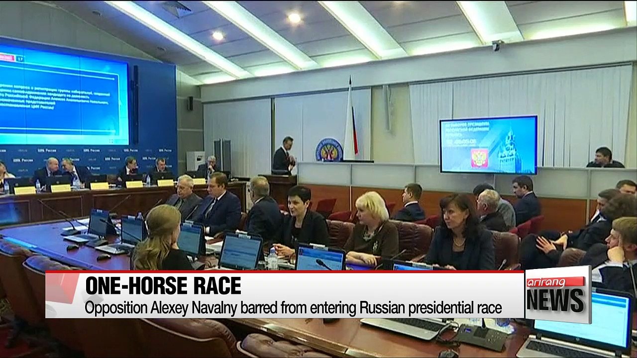 Alexey Navalny barred from entering Russian presidential race