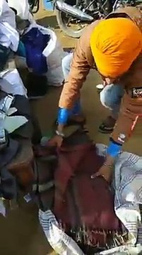 Langar Of Turban's Has Been Arranged By The Sikhs