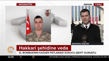 Hakkari şehidine veda ediliyor