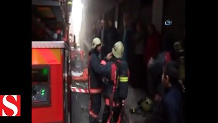 Bayrampaşa'daki yangında can pazarı kamerada