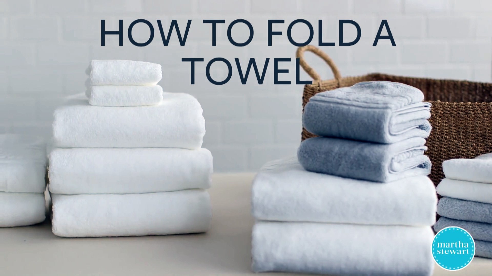 How To Fold Bath Towels- Martha Stewart-HQDXWj50pdE - video