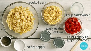 Pasta with Corn, Arugula, and Tuna- Martha Stewart-Jwkktbutz0E