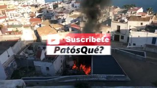 Incendio en Ibiza capital junto a la Catedral