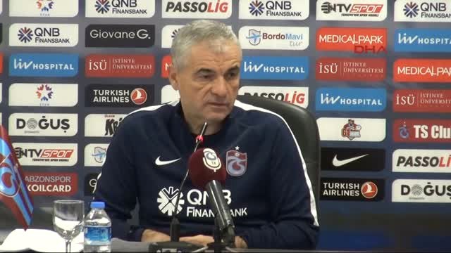 Trabzonspor Teknik Direktörü Çalımbay, Basın Toplantısı Düzenledi