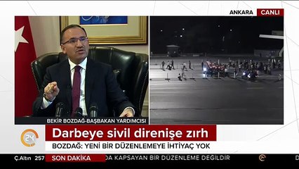 Başbakan Yardımcısı Bozdağ: Darbeyi engelleyenler suçlanamaz