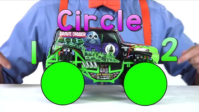 Monster Truck Toys for Kids - learn Shapes of the trucks while jumping and hiking