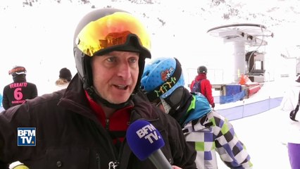 "Notre président skie sans casque", ils ont croisé les Macron au ski