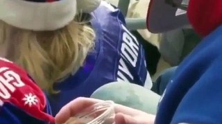 Funny Video: Drunk Football Fan Passing Out While Holding His Beer