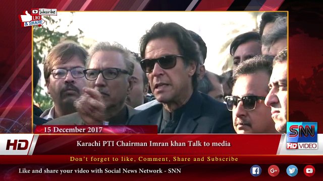Karachi PTI Chairman Imran khan Talk to media