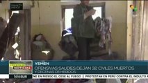 teleSUR noticias. Bombardeos saudíes dejan 32 civiles muertos en Yemen