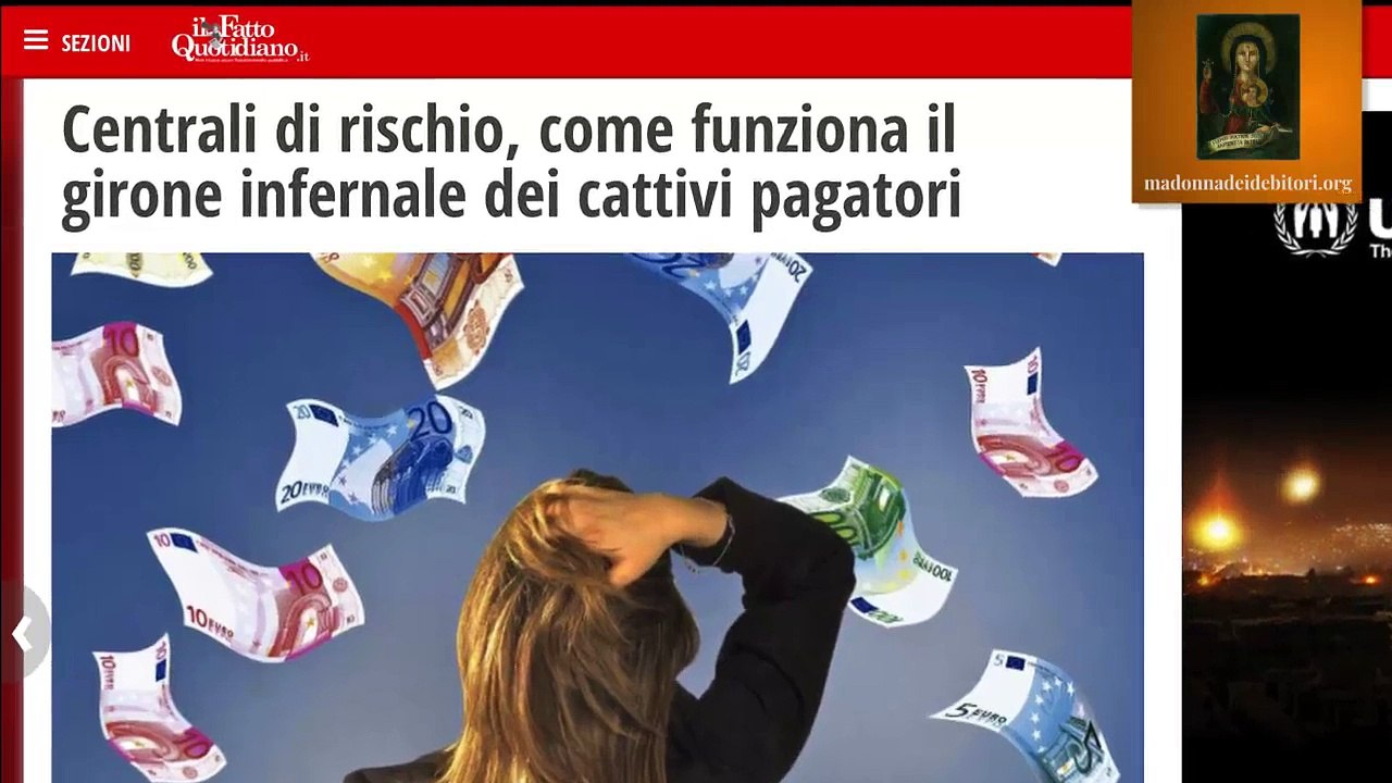 CRIF SEGNALAZIONE ILLEGITTIMA : Madonna dei Debitori TV Focus sulle Centrali Rischi