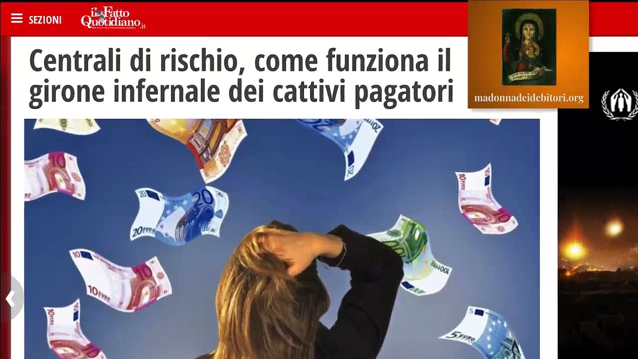 SEGNALAZIONE CENTRALE RISCHI DEL FIDEIUSSORE :  Madonna dei Debitori TV Focus sulle Centrali Rischi