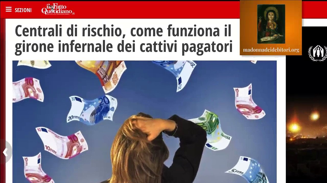 SEGNALAZIONE SOFFERENZA CENTRALE RISCHI : Madonna dei Debitori TV Focus sulle Centrali Rischi