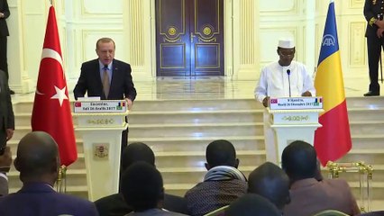 Cumhurbaşkanı Erdoğan - Çad Cumhurbaşkanı Debi ortak basın toplantısı - ENCEMİNE