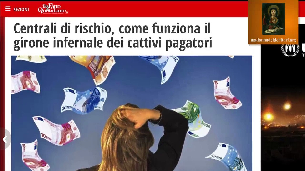REVOCA FIDO BANCA : Madonna dei Debitori TV Focus sulle Centrali Rischi