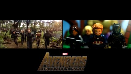 AVENGERS: INFINITY WAR TRAILER IN LEGO SIDE BY SIDE COMPARISION