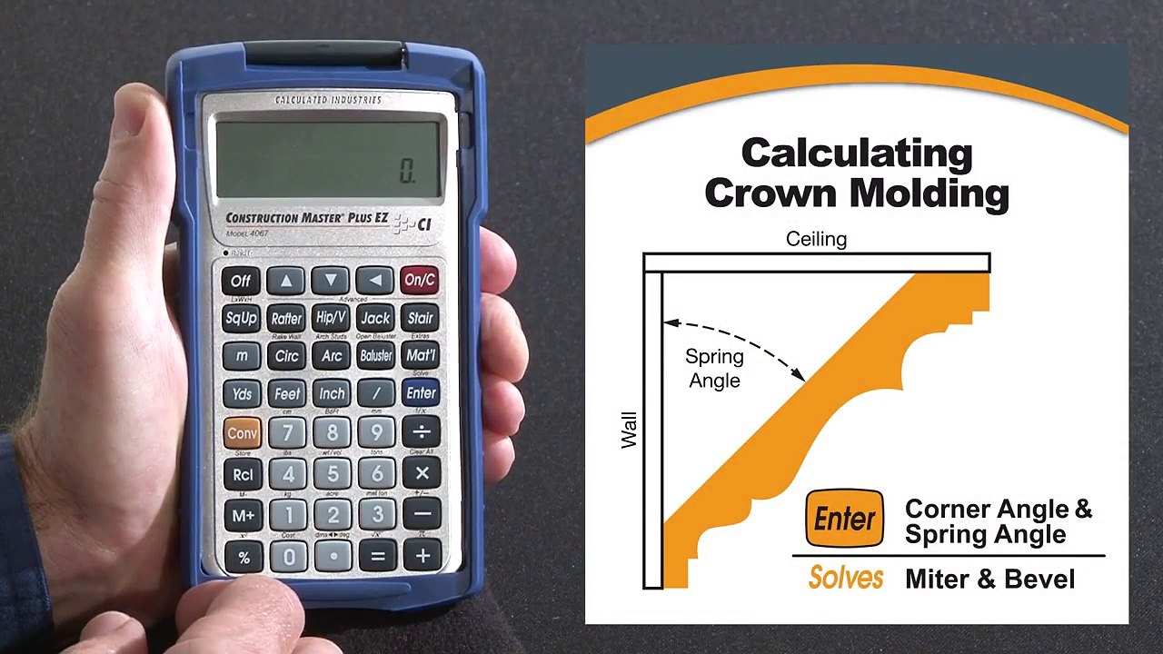 Construction Master Plus EZ Crown Molding Miter and Bevel Cuts How To