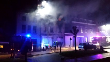 incendie de maison à Engis