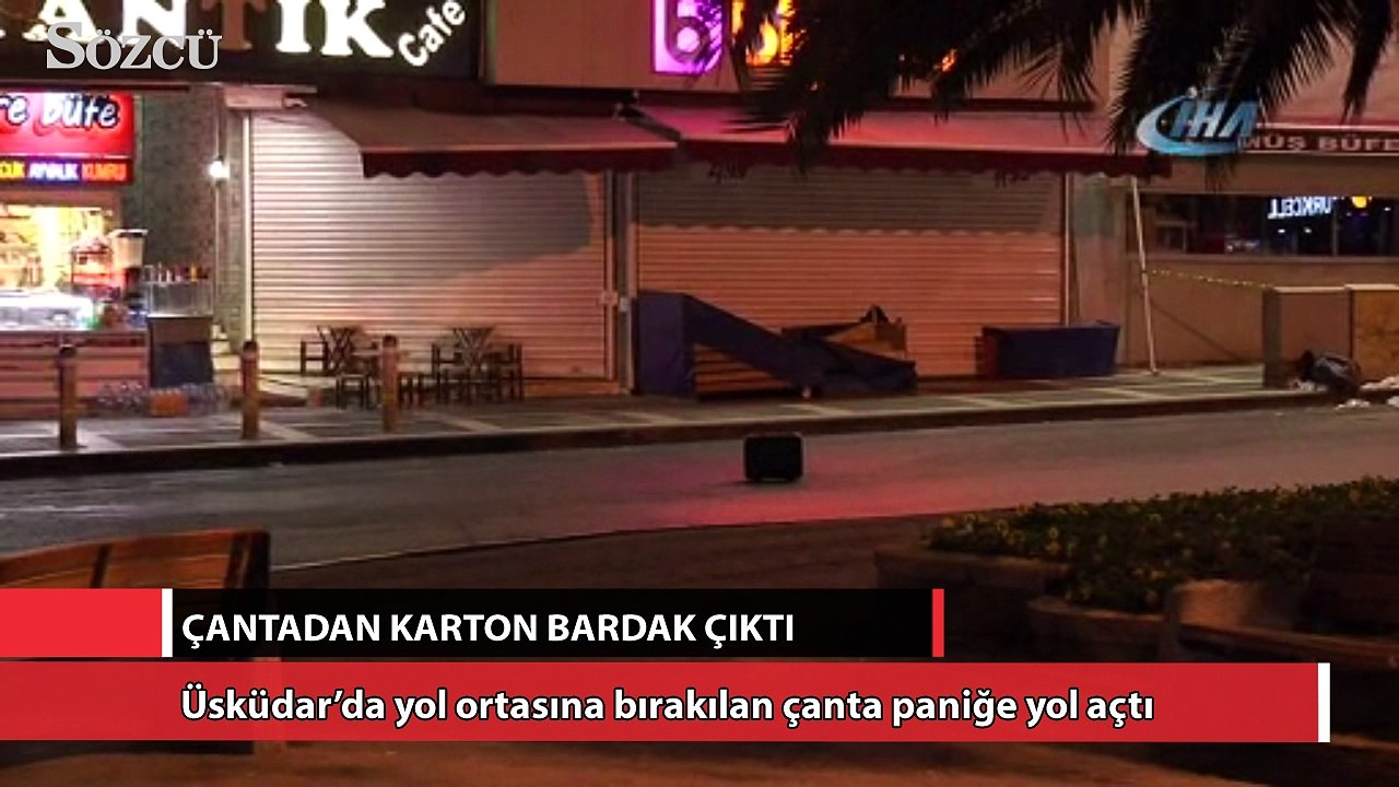 Üsküdar’da yol ortasına bırakılan çanta paniğe yol açtı