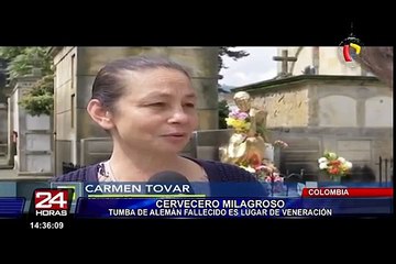Colombia: tumba de cervecero alemán cumple milagros