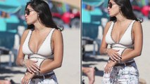 Justin Bieber's Ex GF Alexandra Rodriguez Flaunts Curves In Bikini On Miami Beach