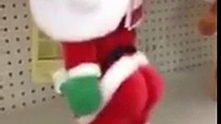 Popo dansı yapan Noel Baba twerk Dancing