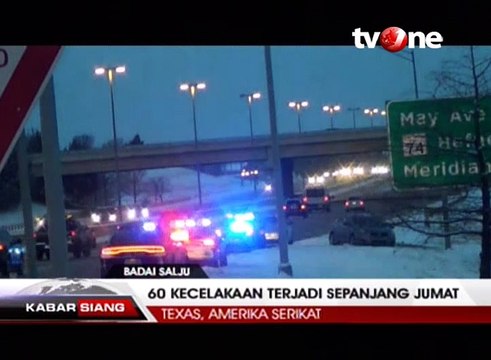 Badai Salju Parah, 60 Kasus Kecelakaan Terjadi di Texas