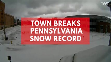Record snowfall in Erie, Pennsylvania