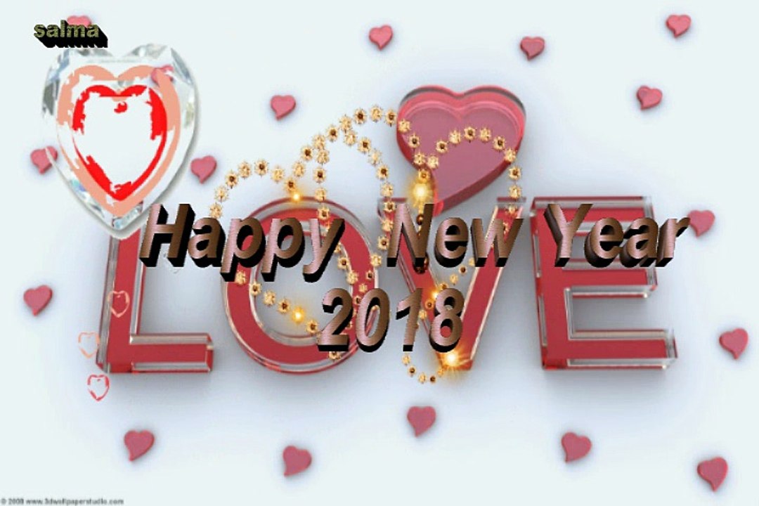 Cute  Happy New Year  greetings 3D Images ,Happy New Year 2018 Wishes,New Year Romantic 3D video