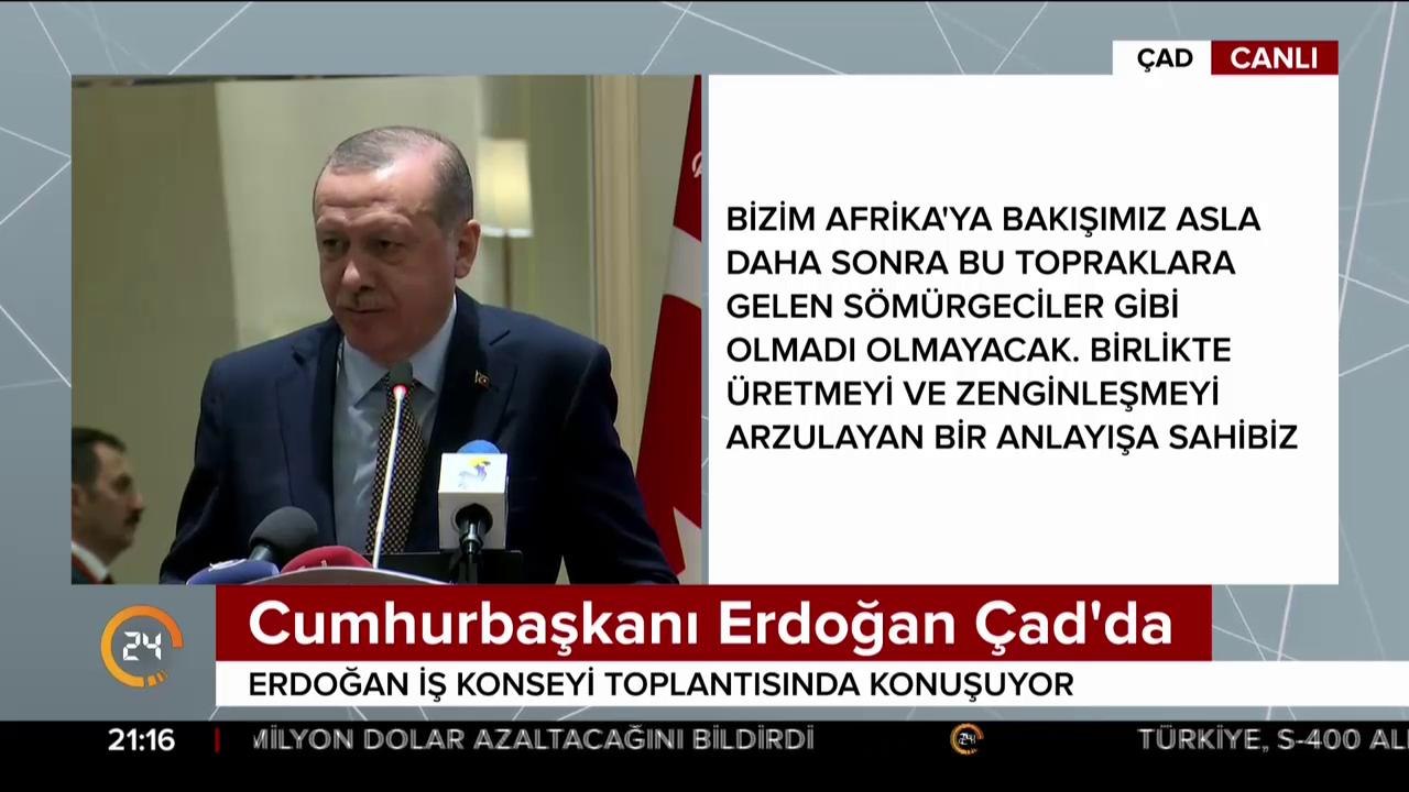 Cumhurbaşkanı Erdoğan Çad'da