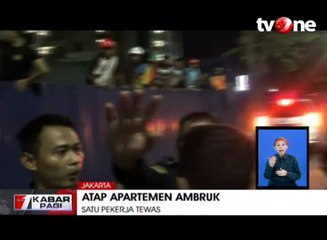 Atap Apartemen Ambruk, 1 Pekerja Tewas Seketika