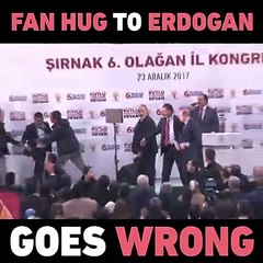 What Happened With Tayyib Erdogan when a person run towards him