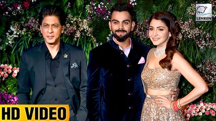 Shah Rukh Khan's GRAND ENTRY At Anushka And Virat's Wedding Reception