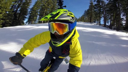 Ski Bike ride at Sierra-at-Tahoe SkiByk SB100 Skibike