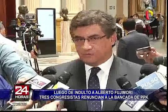 Tres congresistas renuncian al partido PPK tras indulto a Alberto Fujimori